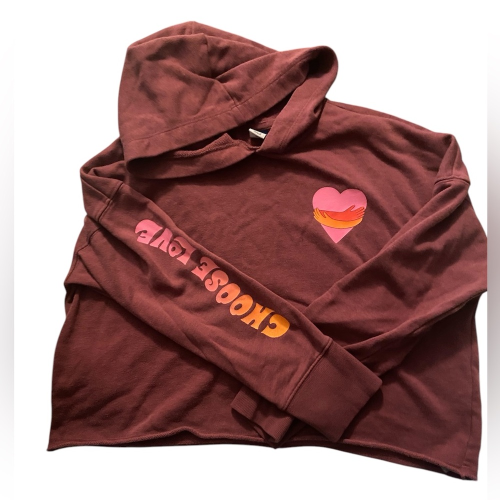 Old Navy crop hoodie girls L (10/12)